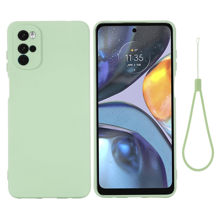For Motorola Moto G22/E32s 4G Pure Color Liquid Silicone Shockproof Full Coverage Phone Case
