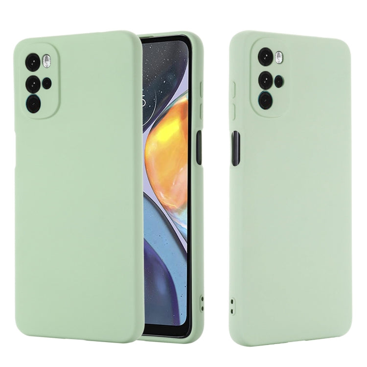 For Motorola Moto G22/E32s 4G Pure Color Liquid Silicone Shockproof Full Coverage Phone Case