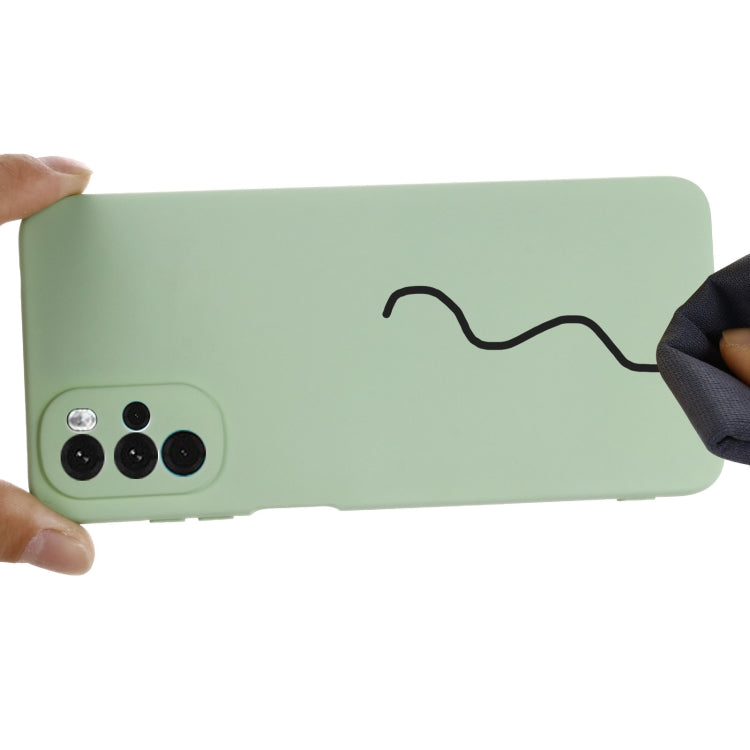 For Motorola Moto G22/E32s 4G Pure Color Liquid Silicone Shockproof Full Coverage Phone Case
