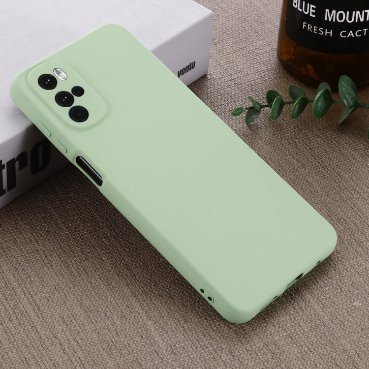 For Motorola Moto G22/E32s 4G Pure Color Liquid Silicone Shockproof Full Coverage Phone Case