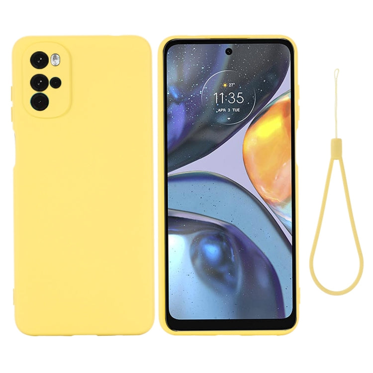 For Motorola Moto G22/E32s 4G Pure Color Liquid Silicone Shockproof Full Coverage Phone Case