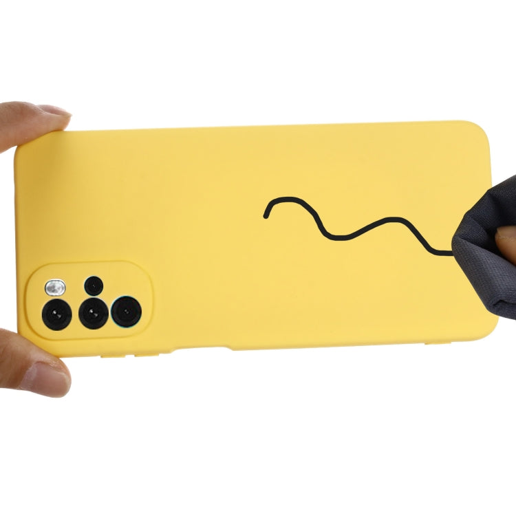 For Motorola Moto G22/E32s 4G Pure Color Liquid Silicone Shockproof Full Coverage Phone Case