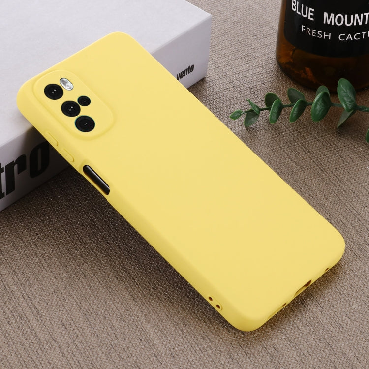 For Motorola Moto G22/E32s 4G Pure Color Liquid Silicone Shockproof Full Coverage Phone Case