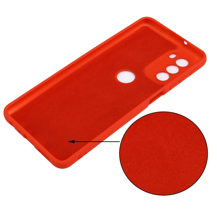 For Motorola Moto G51 5G Pure Color Liquid Silicone Shockproof Full Coverage Phone Case