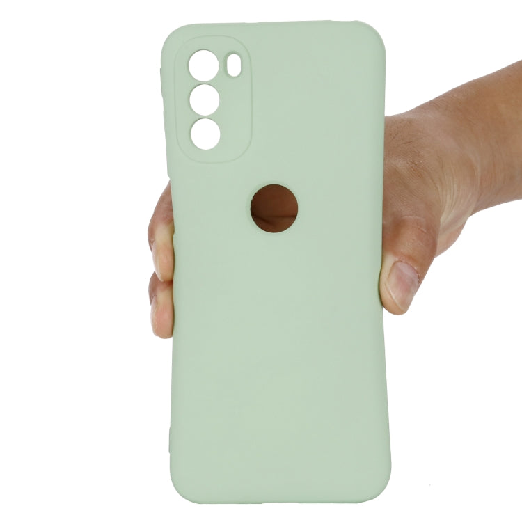 For Motorola Moto G51 5G Pure Color Liquid Silicone Shockproof Full Coverage Phone Case