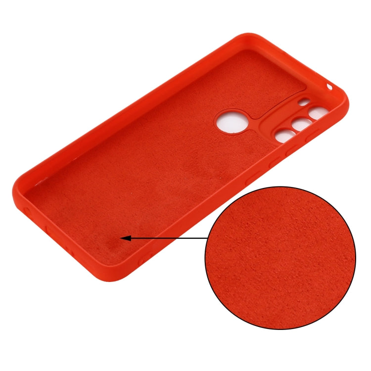 For Motorola Moto G71 5G Pure Color Liquid Silicone Shockproof Full Coverage Phone Case