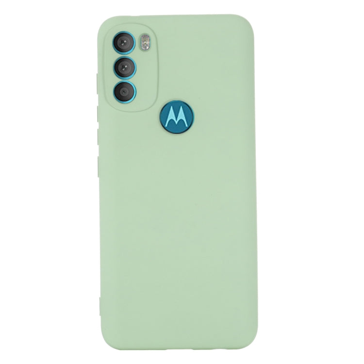 For Motorola Moto G71 5G Pure Color Liquid Silicone Shockproof Full Coverage Phone Case