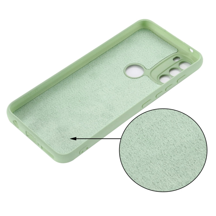 For Motorola Moto G71 5G Pure Color Liquid Silicone Shockproof Full Coverage Phone Case
