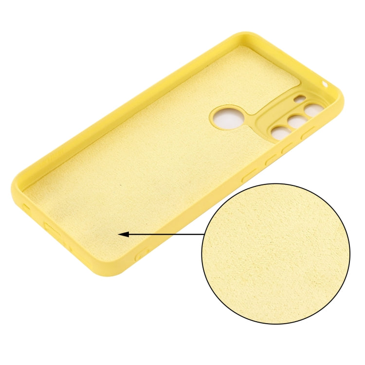 For Motorola Moto G71 5G Pure Color Liquid Silicone Shockproof Full Coverage Phone Case