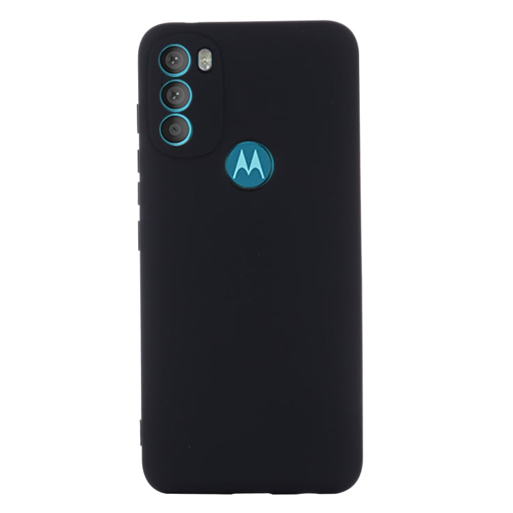 For Motorola Moto G71 5G Pure Color Liquid Silicone Shockproof Full Coverage Phone Case