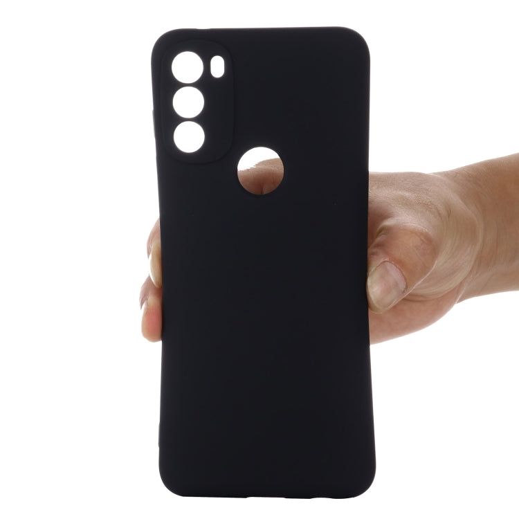 For Motorola Moto G71 5G Pure Color Liquid Silicone Shockproof Full Coverage Phone Case