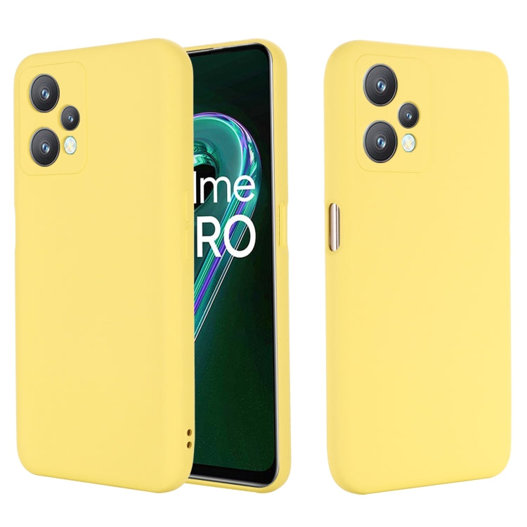 For OPPO Realme 9 Pro 5G Global Pure Color Liquid Silicone Shockproof Full Coverage Phone Case