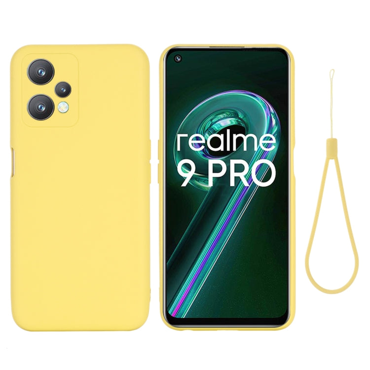 For OPPO Realme 9 Pro 5G Global Pure Color Liquid Silicone Shockproof Full Coverage Phone Case