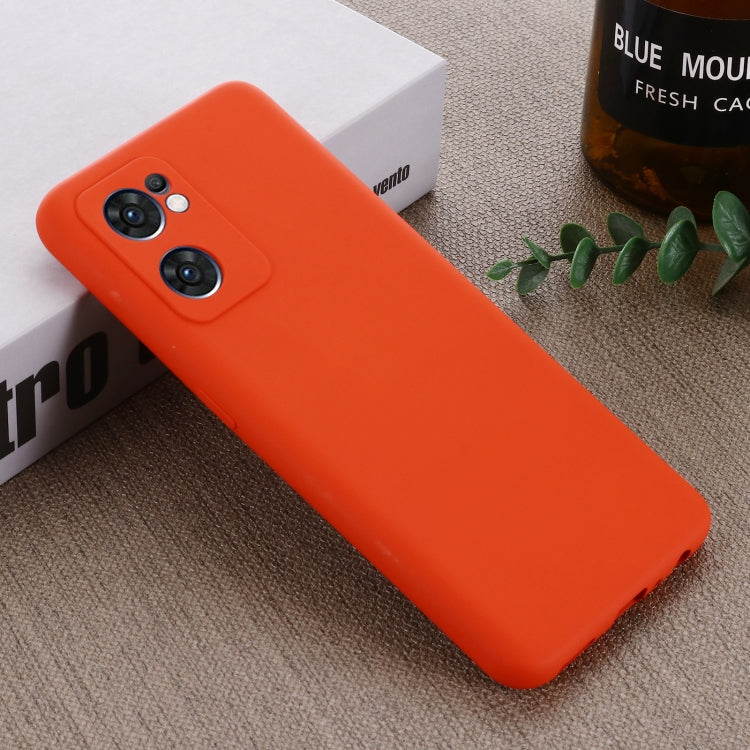 For OPPO Reno7 5G Global / Find X5 Lite Pure Color Liquid Silicone Shockproof Full Coverage Phone Case