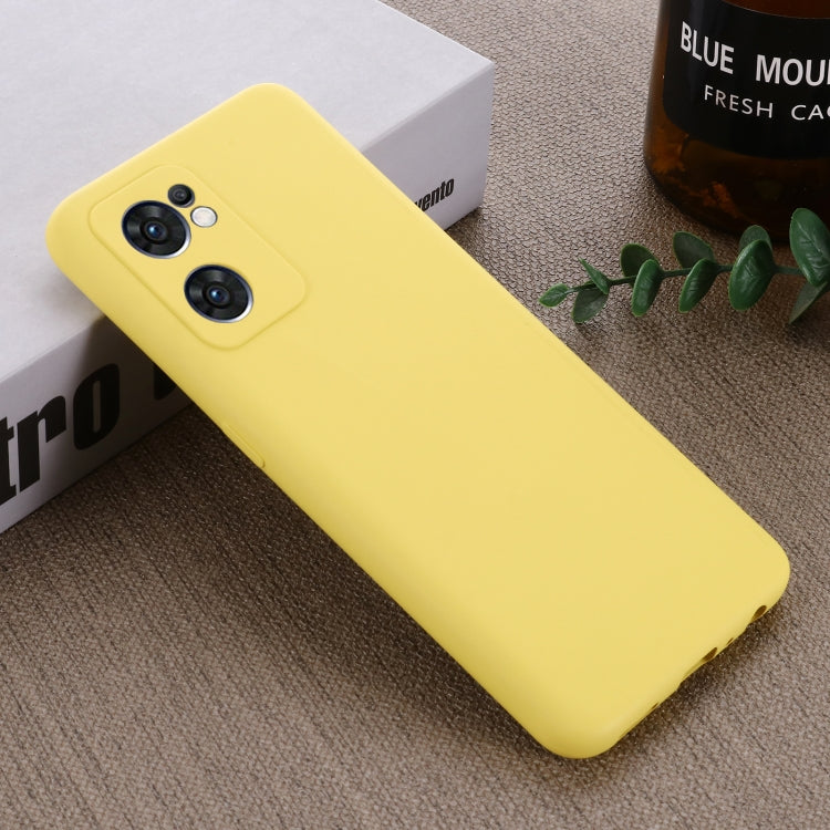 For OPPO Reno7 5G Global / Find X5 Lite Pure Color Liquid Silicone Shockproof Full Coverage Phone Case