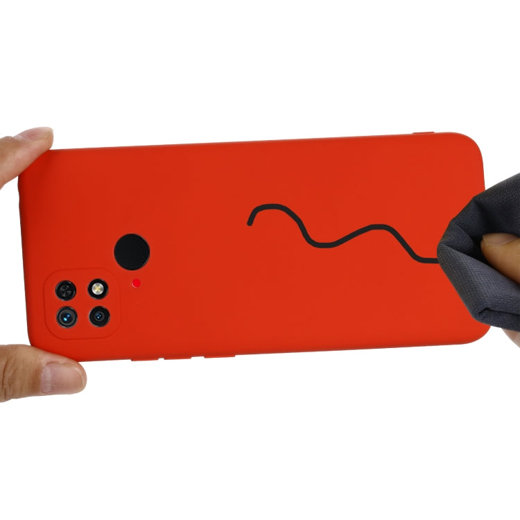 For Xiaomi Redmi 10C 4G Global Pure Color Liquid Silicone Shockproof Full Coverage Phone Case