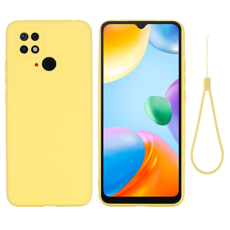 For Xiaomi Redmi 10C 4G Global Pure Color Liquid Silicone Shockproof Full Coverage Phone Case