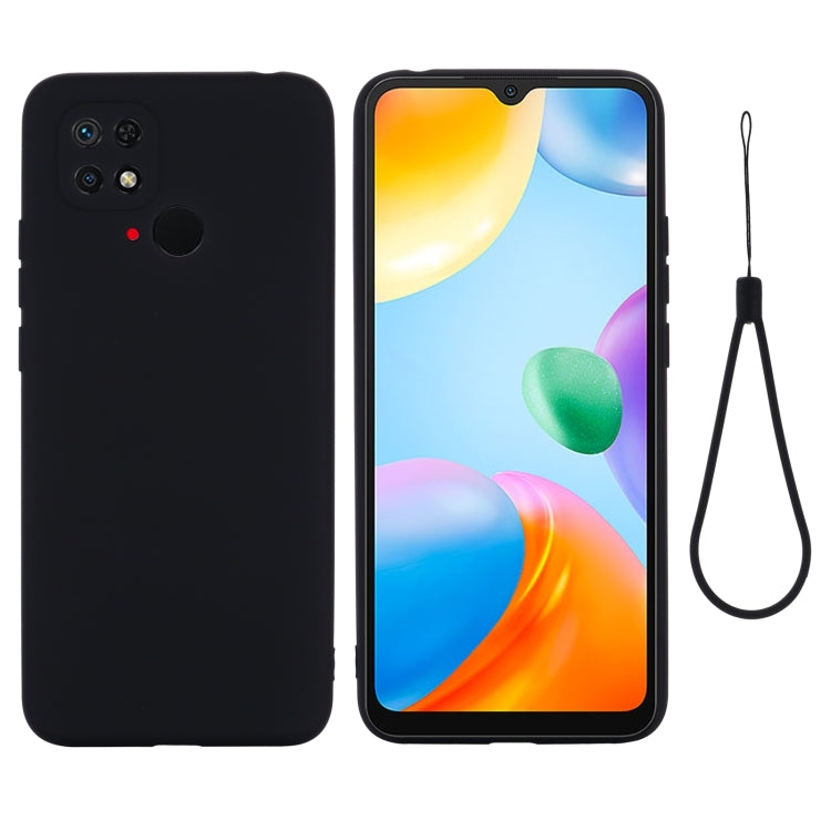 For Xiaomi Redmi 10C 4G Global Pure Color Liquid Silicone Shockproof Full Coverage Phone Case