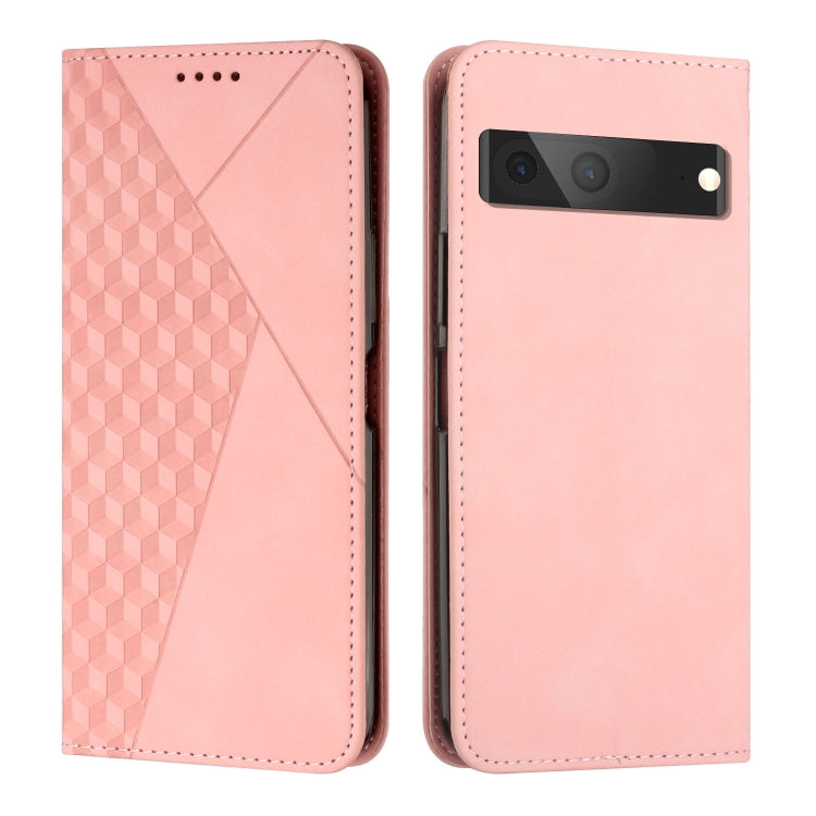 For Google Pixel 7 Diamond Splicing Skin Feel Magnetic Leather Phone Case