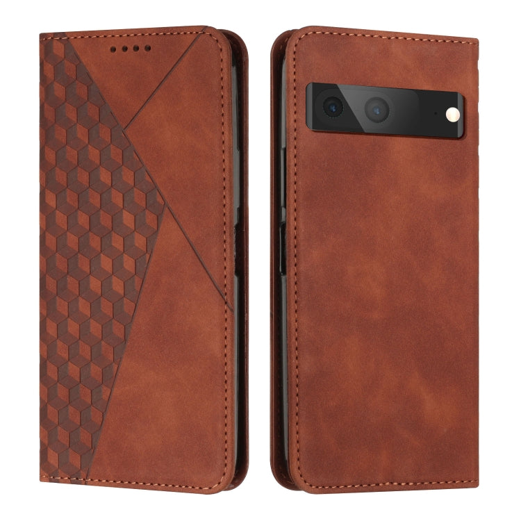 For Google Pixel 7 Diamond Splicing Skin Feel Magnetic Leather Phone Case