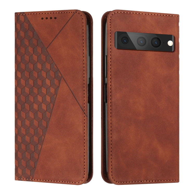 For Google Pixel 7 Pro Diamond Splicing Skin Feel Magnetic Leather Phone Case