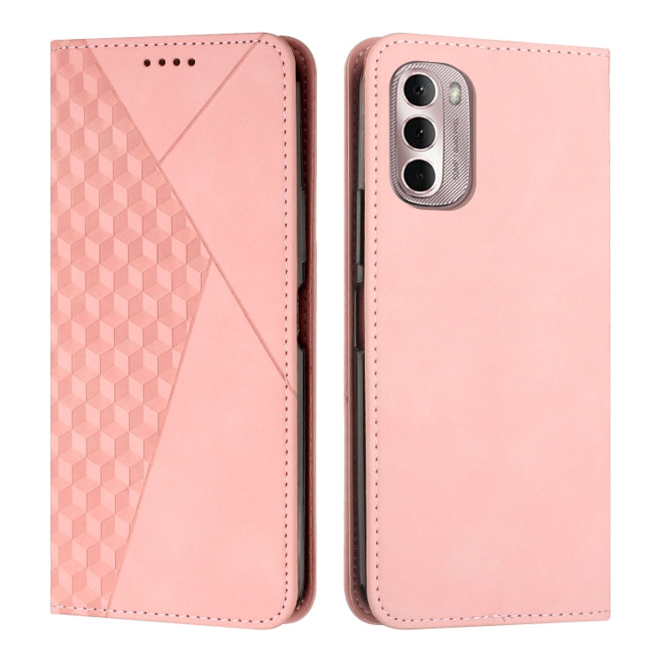 For Motorola Moto G Stylus 2022 4G Diamond Splicing Skin Feel Magnetic Leather Phone Case