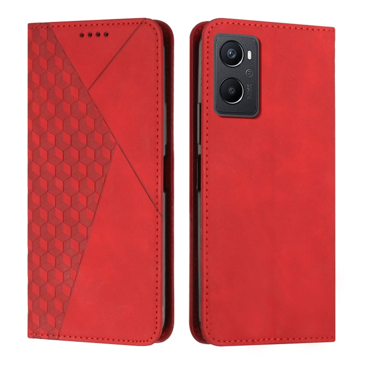 For OPPO A96 5G/Reno 7 Z/OnePlus Nord N20 5G Diamond Splicing Skin Feel Magnetic Leather Phone Case