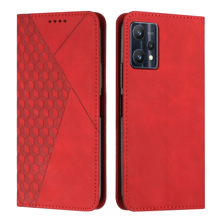 For OPPO Realme 9 Pro/Realme V25 Diamond Splicing Skin Feel Magnetic Leather Phone Case