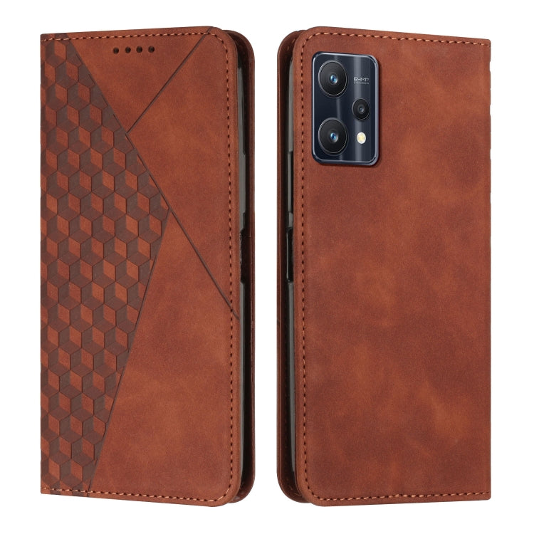 For OPPO Realme 9 Pro/Realme V25 Diamond Splicing Skin Feel Magnetic Leather Phone Case