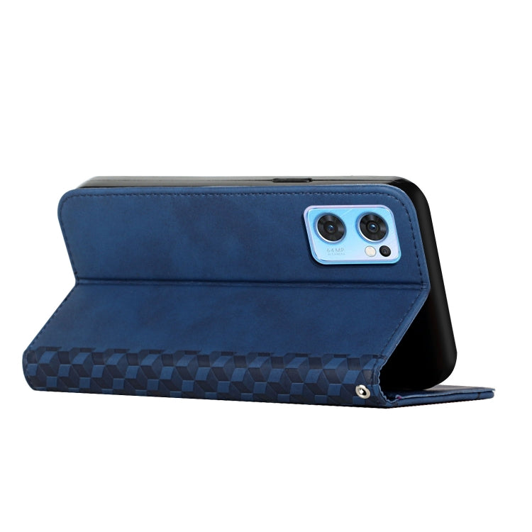For OPPO Reno7 5G Global/ Find X5 Lite Diamond Splicing Skin Feel Magnetic Leather Phone Case