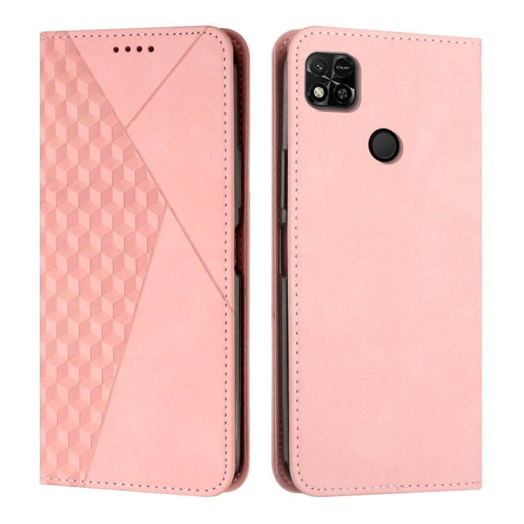 For Xiaomi Redmi 10A/Poco C31/Redmi 9C Diamond Splicing Skin Feel Magnetic Leather Phone Case
