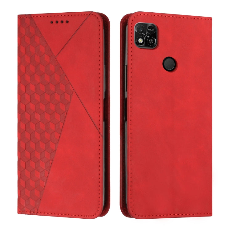 For Xiaomi Redmi 10A/Poco C31/Redmi 9C Diamond Splicing Skin Feel Magnetic Leather Phone Case