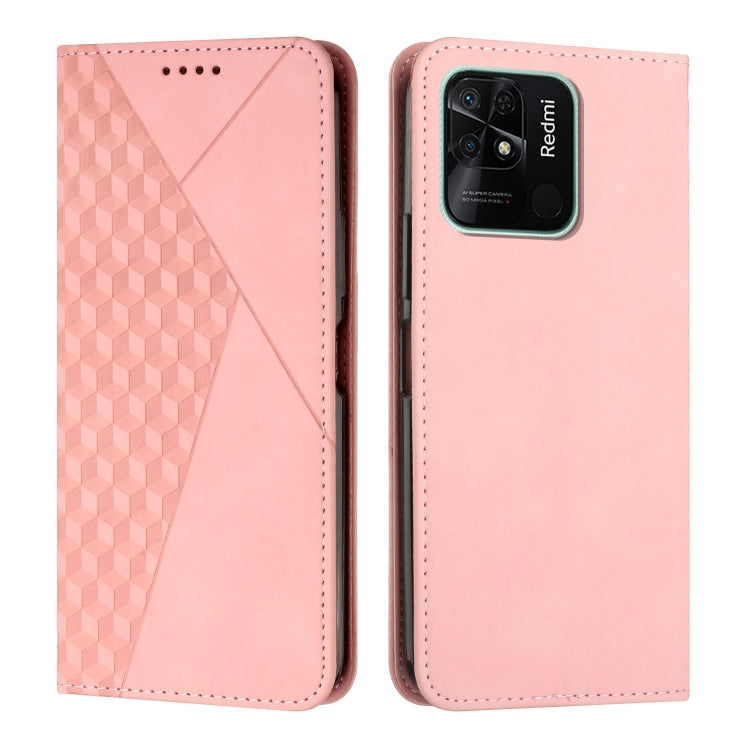 For Xiaomi Redmi 10C 4G Global/ Redmi 10 India Diamond Splicing Skin Feel Magnetic Leather Phone Case