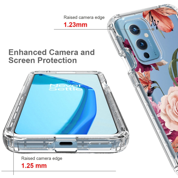 For OnePlus 9 PC+TPU Transparent Painted Phone Case
