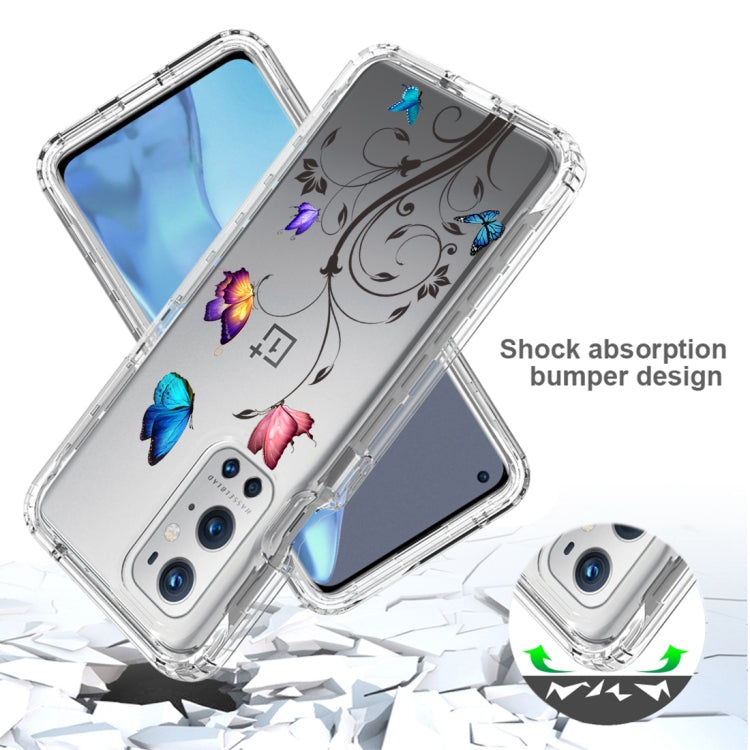 For OnePlus 9 Pro PC+TPU Transparent Painted Phone Case