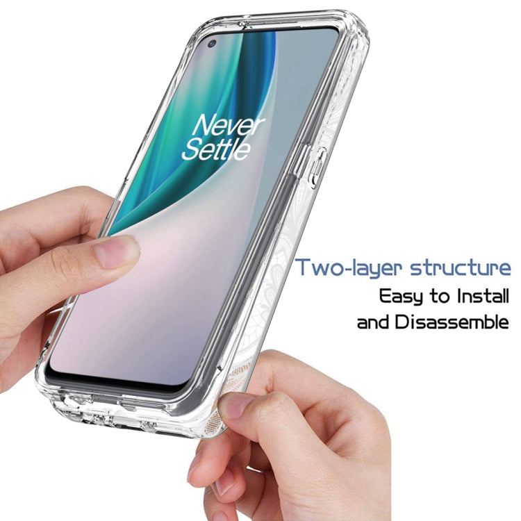 For OnePlus Nord N10 5G PC+TPU Transparent Painted Phone Case