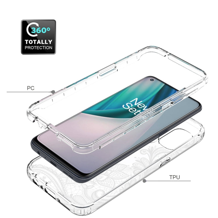 For OnePlus Nord N10 5G PC+TPU Transparent Painted Phone Case