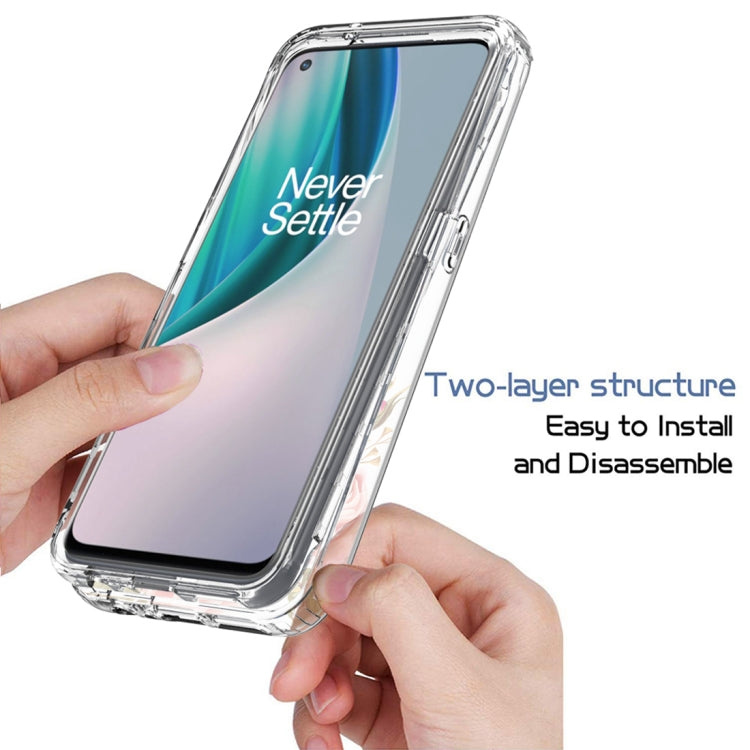 For OnePlus Nord N10 5G PC+TPU Transparent Painted Phone Case