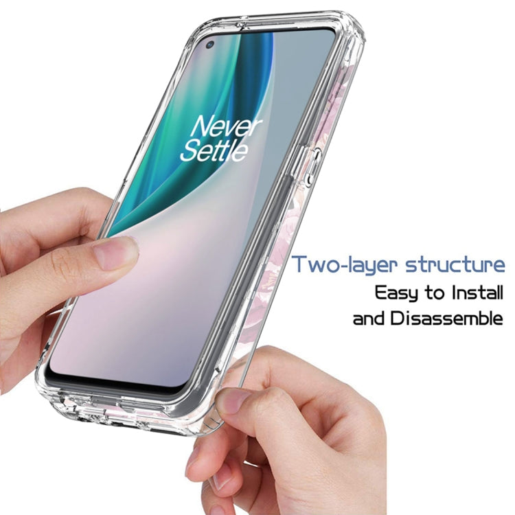 For OnePlus Nord N10 5G PC+TPU Transparent Painted Phone Case
