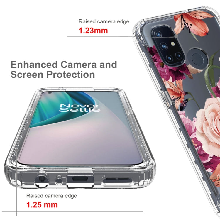 For OnePlus Nord N10 5G PC+TPU Transparent Painted Phone Case