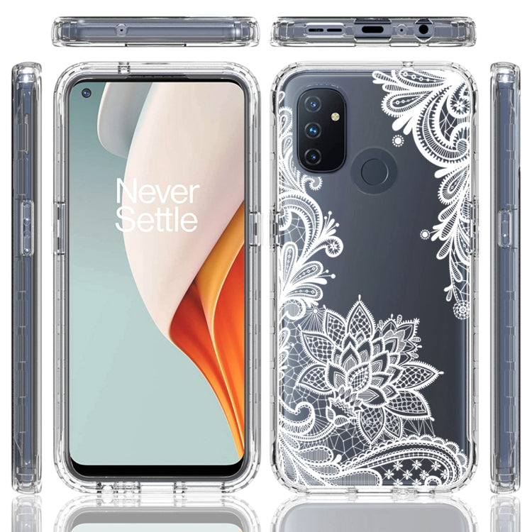 For OnePlus Nord N100 PC+TPU Transparent Painted Phone Case