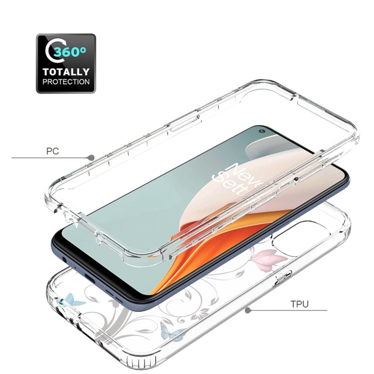 For OnePlus Nord N100 PC+TPU Transparent Painted Phone Case
