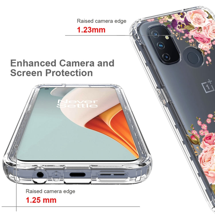 For OnePlus Nord N100 PC+TPU Transparent Painted Phone Case