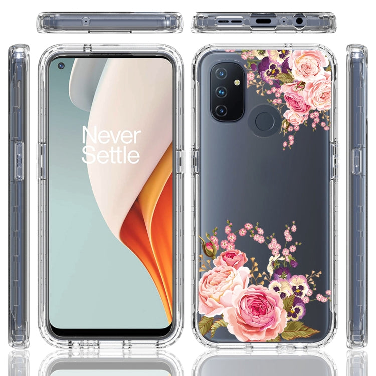 For OnePlus Nord N100 PC+TPU Transparent Painted Phone Case