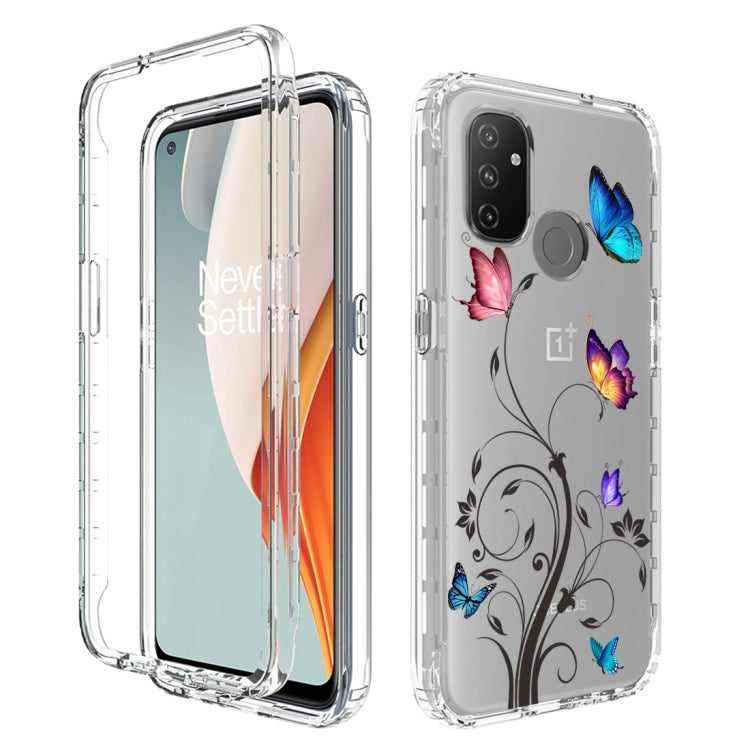 For OnePlus Nord N100 PC+TPU Transparent Painted Phone Case