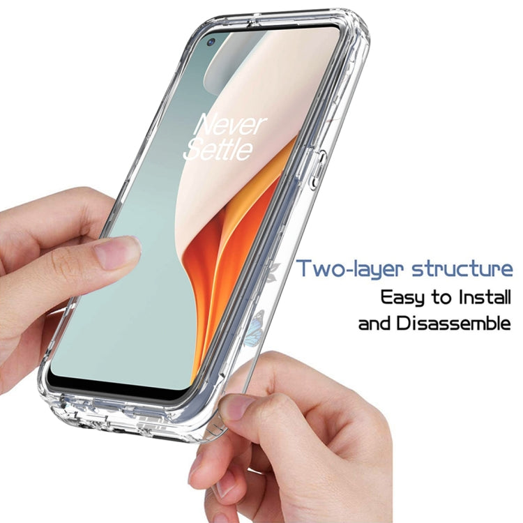 For OnePlus Nord N100 PC+TPU Transparent Painted Phone Case