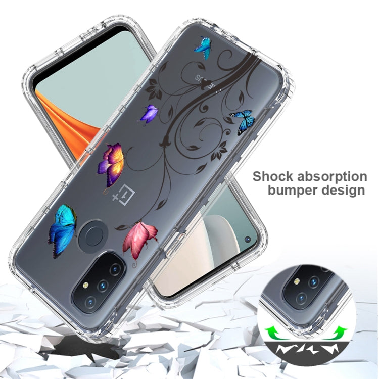 For OnePlus Nord N100 PC+TPU Transparent Painted Phone Case