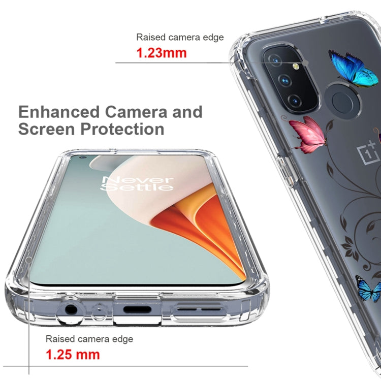 For OnePlus Nord N100 PC+TPU Transparent Painted Phone Case