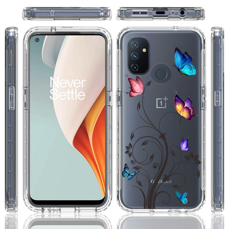 For OnePlus Nord N100 PC+TPU Transparent Painted Phone Case