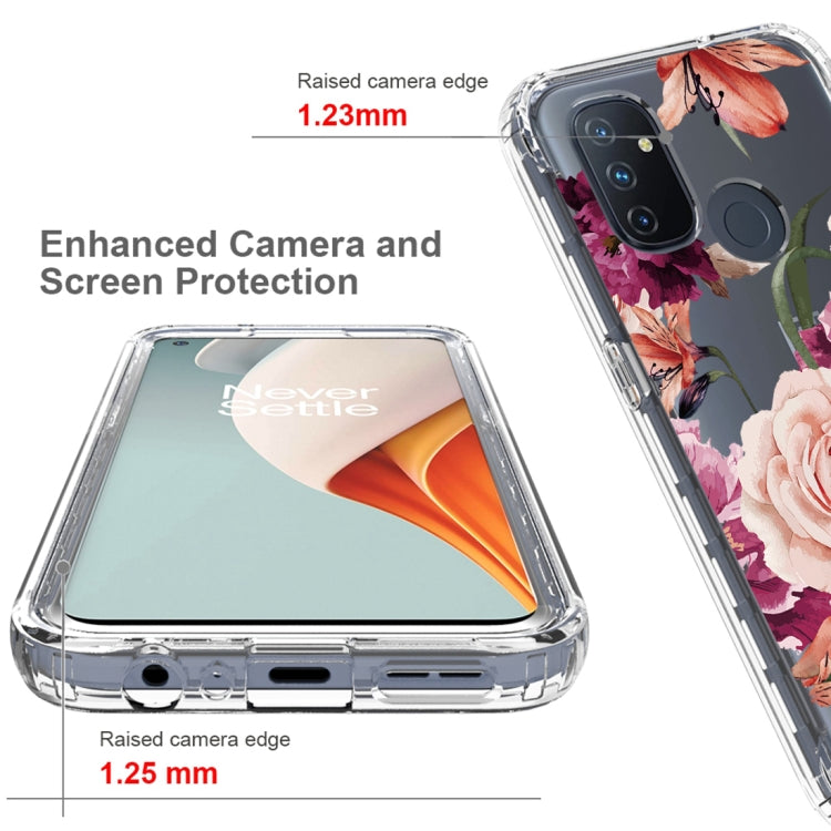 For OnePlus Nord N100 PC+TPU Transparent Painted Phone Case